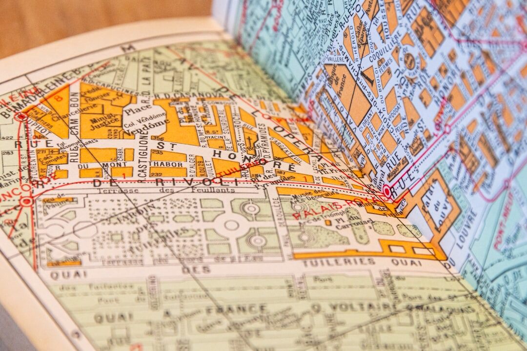 old city map on table